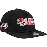 Men's New Era Black Darlington Raceway Too Tough To Tame Retro Cord Golfer Adjustable Hat