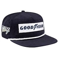 Men's New Era Navy NASCAR Goodyear Retro Cord Golfer Adjustable Hat