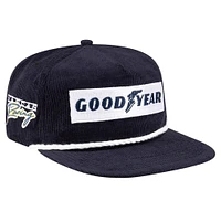 Men's New Era Navy NASCAR Goodyear Retro Cord Golfer Adjustable Hat