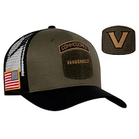 Men's Nike Olive/Black Vanderbilt Commodores Military Appreciation Trucker Adjustable Hat