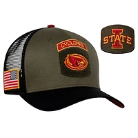 Men's Nike Olive/Black Iowa State Cyclones Military Appreciation Trucker Adjustable Hat