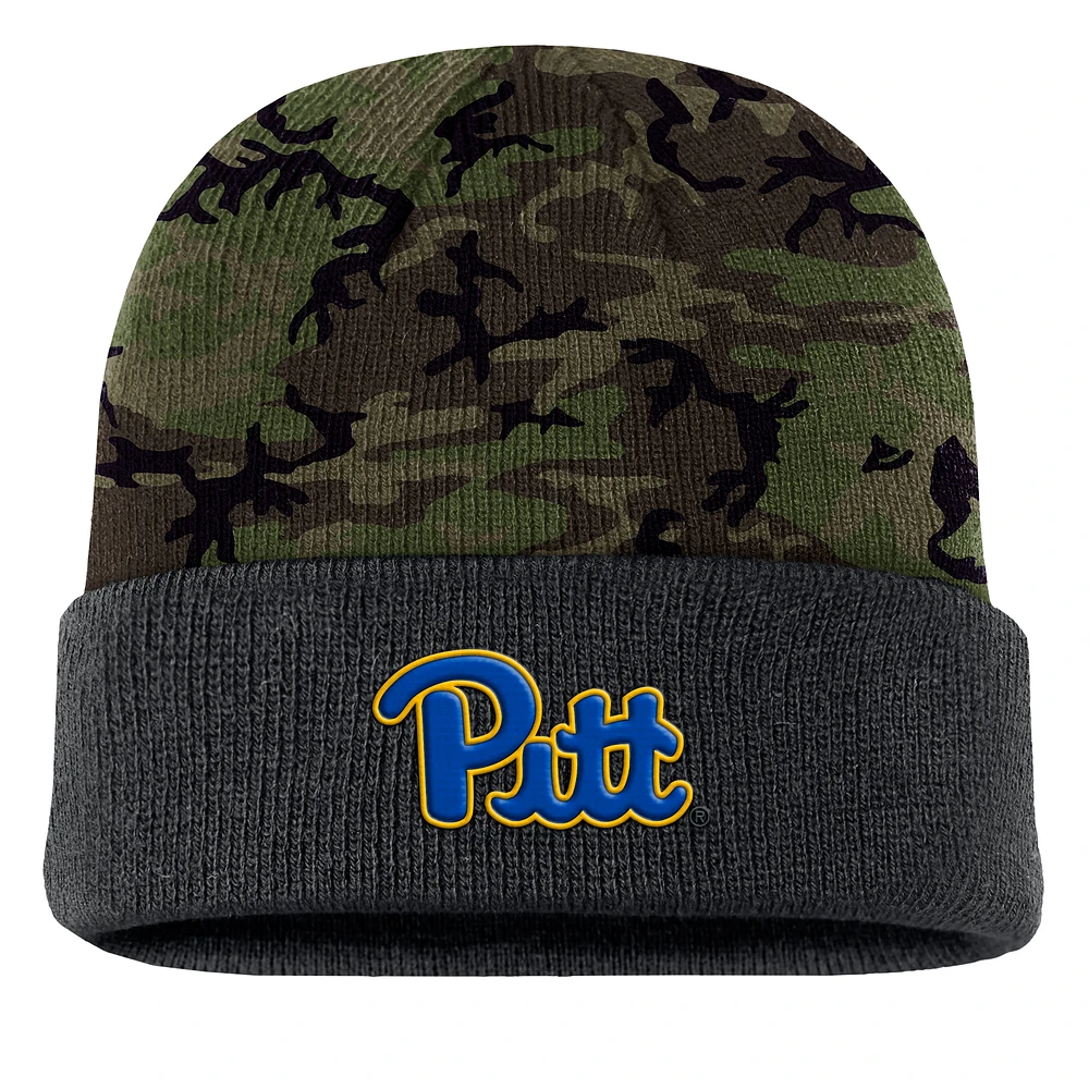 Men's Nike  Camo Pitt Panthers Military Appreciation Cuffed Knit Hat