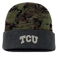 Men's Nike  Camo TCU Horned Frogs Military Appreciation Cuffed Knit Hat