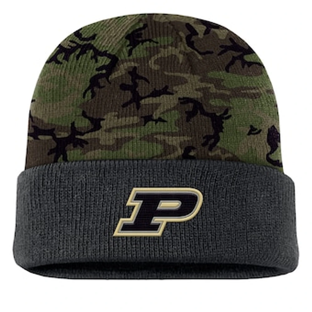 Men's Nike  Camo Purdue Boilermakers Military Appreciation Cuffed Knit Hat