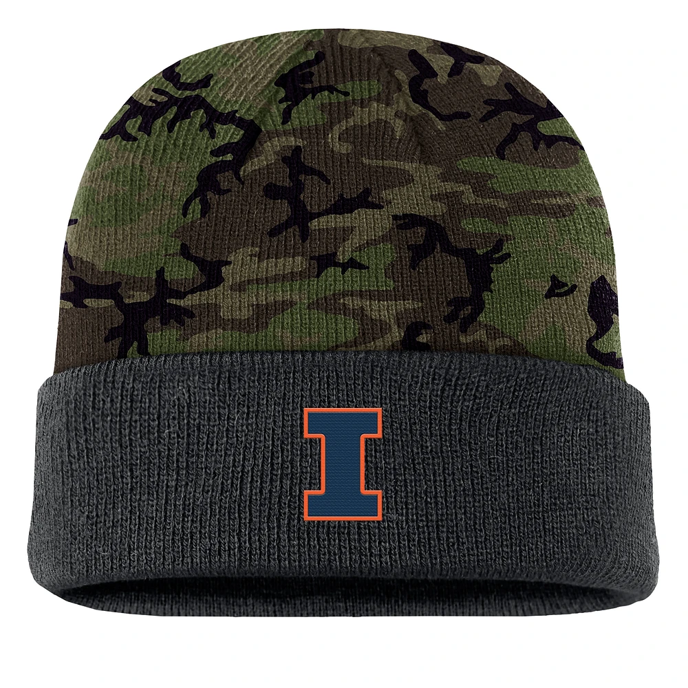 Men's Nike  Camo Illinois Fighting Illini Military Appreciation Cuffed Knit Hat