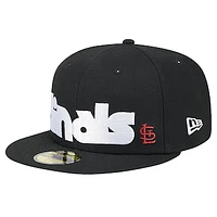 Men's New Era Black St. Louis Cardinals Checkered Undervisor 59FIFTY Fitted Hat