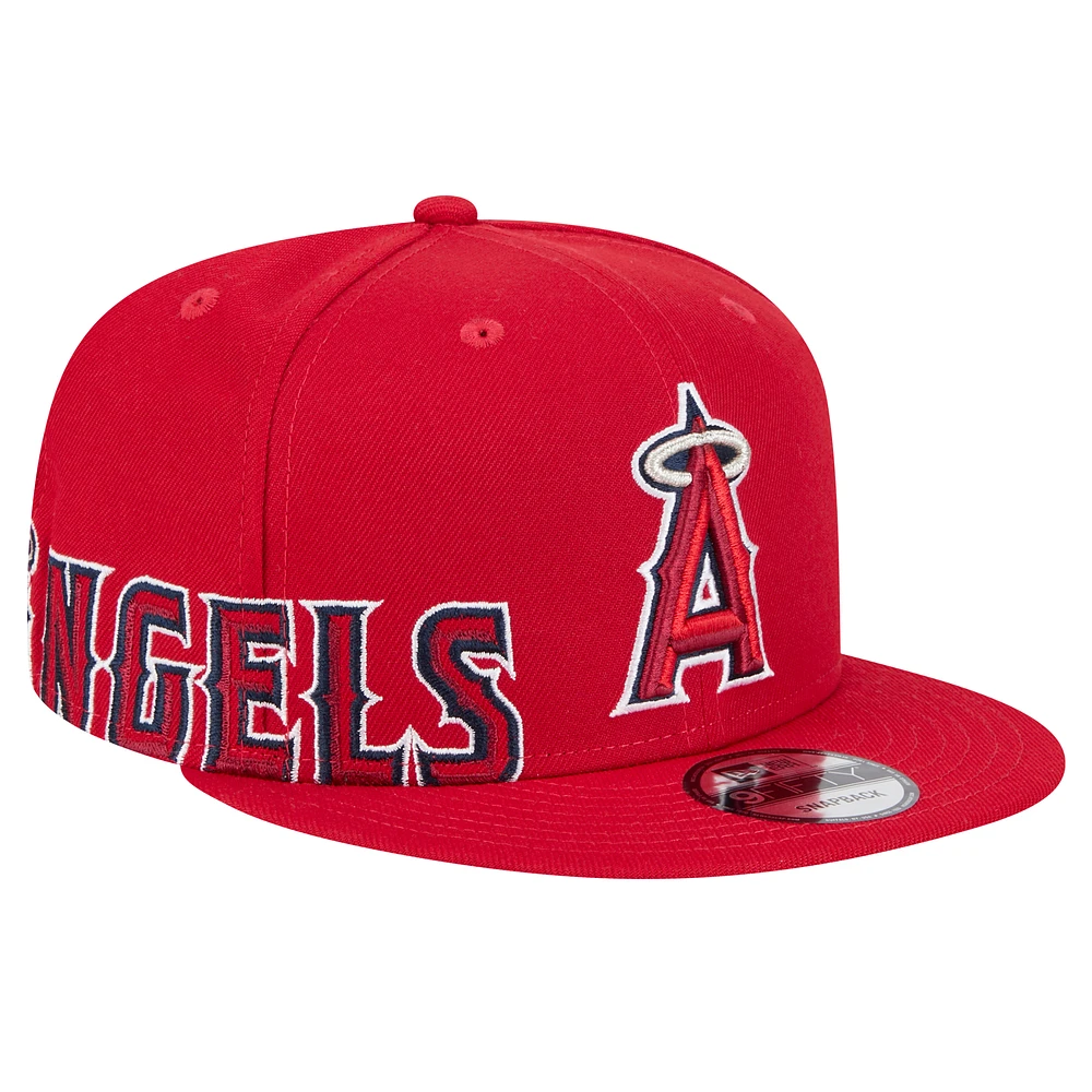 Men's New Era Red Los Angeles Angels Logo Strike 9FIFTY Snapback Hat