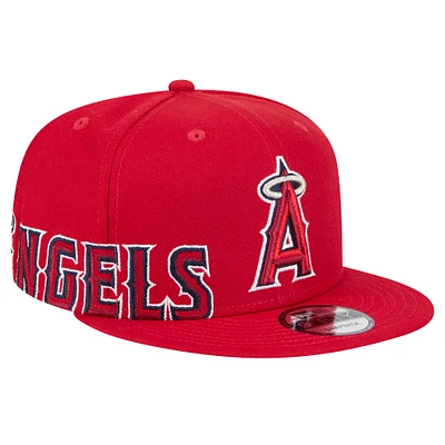 Men's New Era Red Los Angeles Angels Logo Strike 9FIFTY Snapback Hat