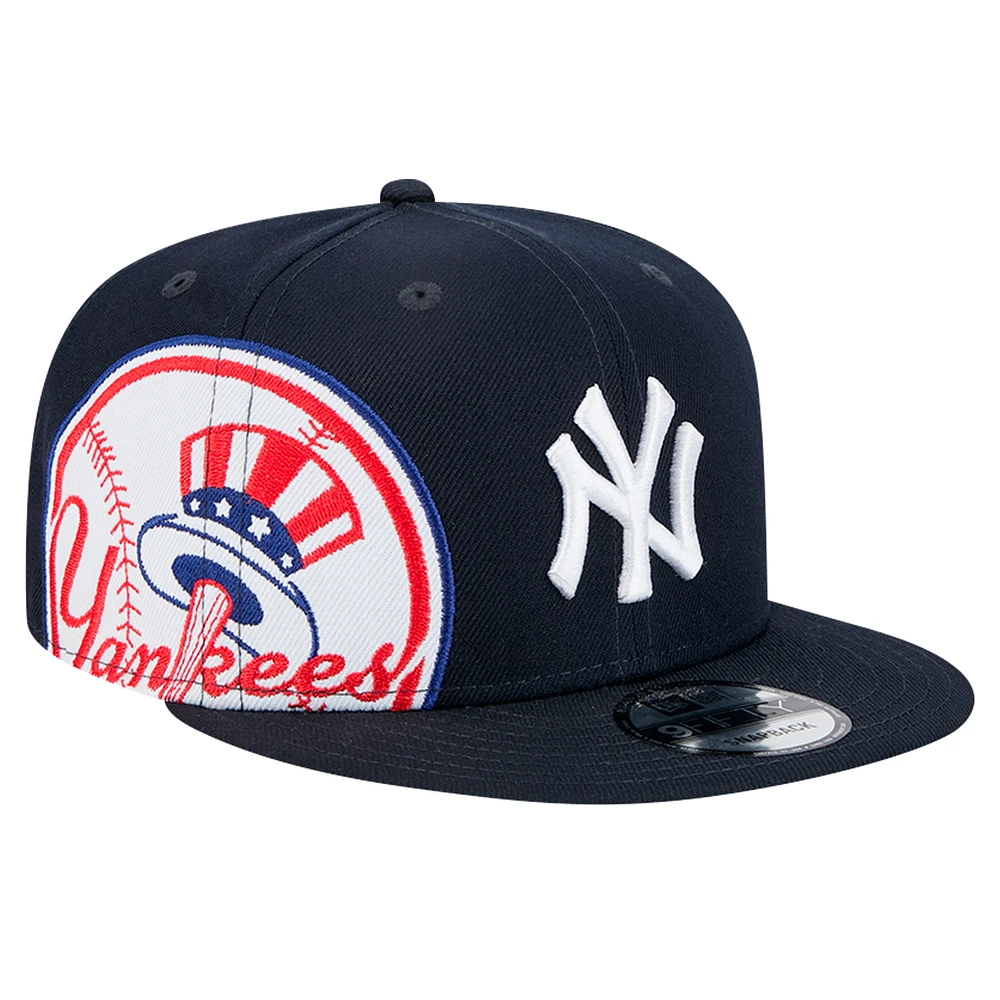 Men's New Era Navy New York Yankees Logo Strike 9FIFTY Snapback Hat