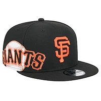 Men's New Era Black San Francisco Giants Logo Strike 9FIFTY Snapback Hat