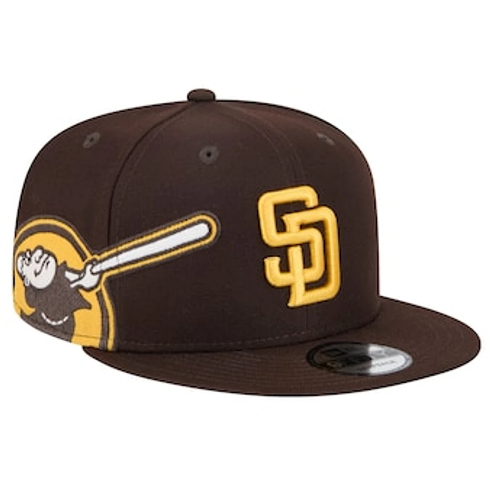 Men's New Era Brown San Diego Padres Logo Strike 9FIFTY Snapback Hat