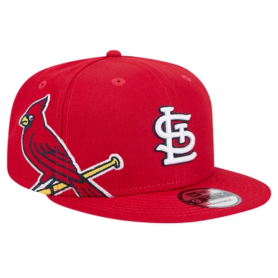 Men's New Era Red St. Louis Cardinals Logo Strike 9FIFTY Snapback Hat