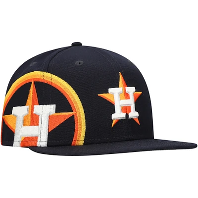 Men's New Era Navy Houston Astros Logo Strike 9FIFTY Snapback Hat