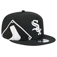 Men's New Era Black Chicago White Sox Logo Strike 9FIFTY Snapback Hat