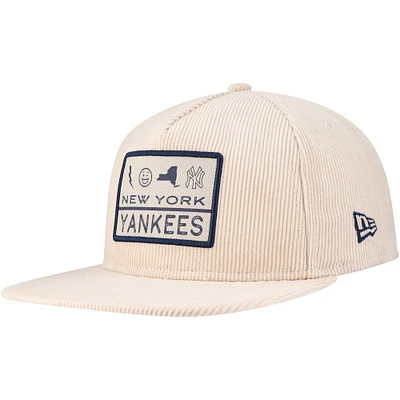 Men's New Era Khaki New York Yankees Summer Essential Golfer Snapback Hat