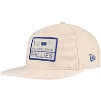 Men's New Era Khaki Philadelphia Phillies Summer Essential Golfer Snapback Hat