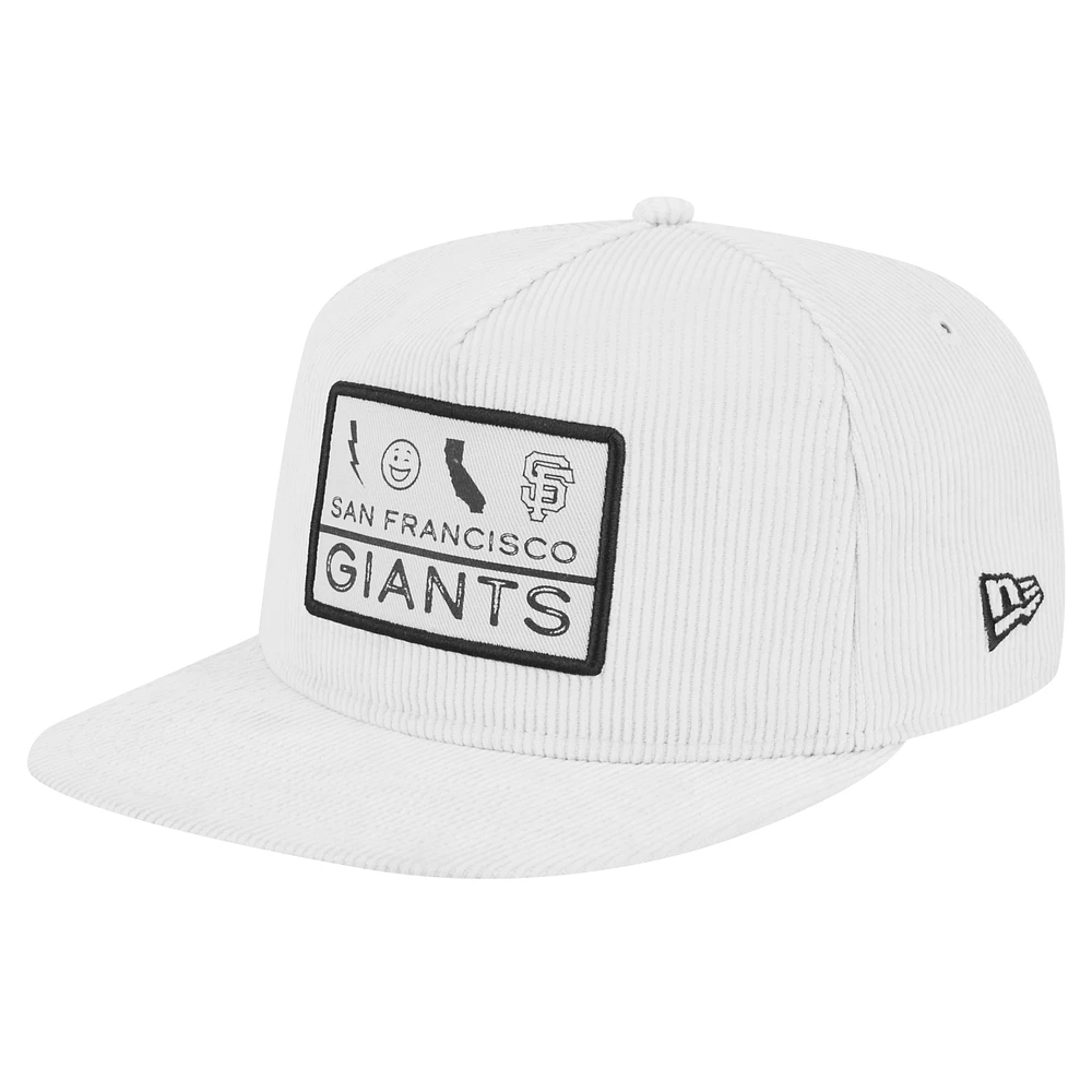 Men's New Era White San Francisco Giants Summer Essential Golfer Snapback Hat