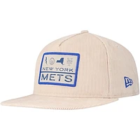 Men's New Era Khaki New York Mets Summer Essential Golfer Snapback Hat