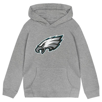 Toddler Heather Gray Philadelphia Eagles Primary Logo Pullover Hoodie