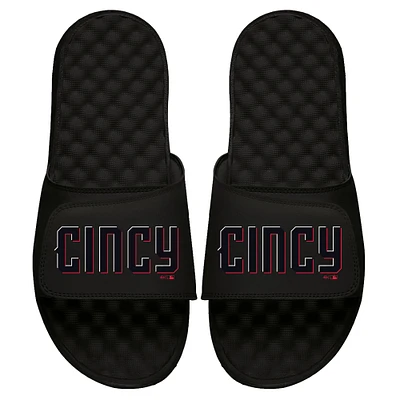 Men's ISlide Black/ Cincinnati Reds 2023 City Connect Slide Sandals