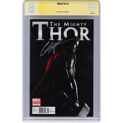 Chris Hemsworth The Mighty Thor Autographed #1 Comic Book Signed in Silver Ink - CBCS