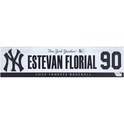 Estevan Florial New York Yankees Player-Issued #90 Nameplate from the 2023 MLB Season