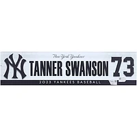 Tanner Swanson New York Yankees Player-Issued #73 Nameplate from the 2023 MLB Season