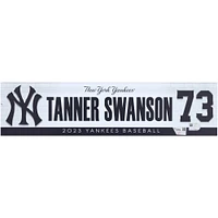 Tanner Swanson New York Yankees Player-Issued #73 Nameplate from the 2023 MLB Season