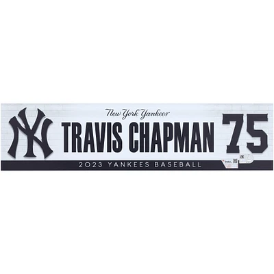 Travis Chapman New York Yankees Player-Issued #75 Nameplate from the 2023 MLB Season