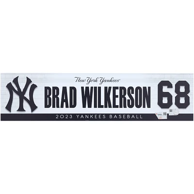 Brad Wilkerson New York Yankees Player-Issued #68 Nameplate from the 2023 MLB Season