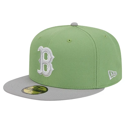 Men's New Era Green/Gray Boston Red Sox Two-Tone Color Pack 59FIFTY Fitted Hat