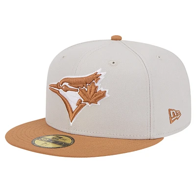 Men's New Era Khaki/Brown Toronto Blue Jays Two-Tone Color Pack 59FIFTY Fitted Hat