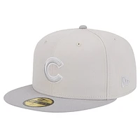 Men's New Era Khaki/Gray Chicago Cubs Two-Tone Color Pack 59FIFTY Fitted Hat