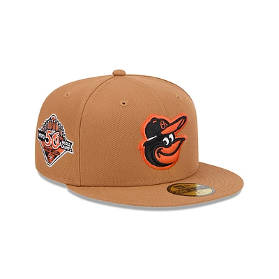 Men's New Era Brown Baltimore Orioles Color Pack 59FIFTY Fitted Hat