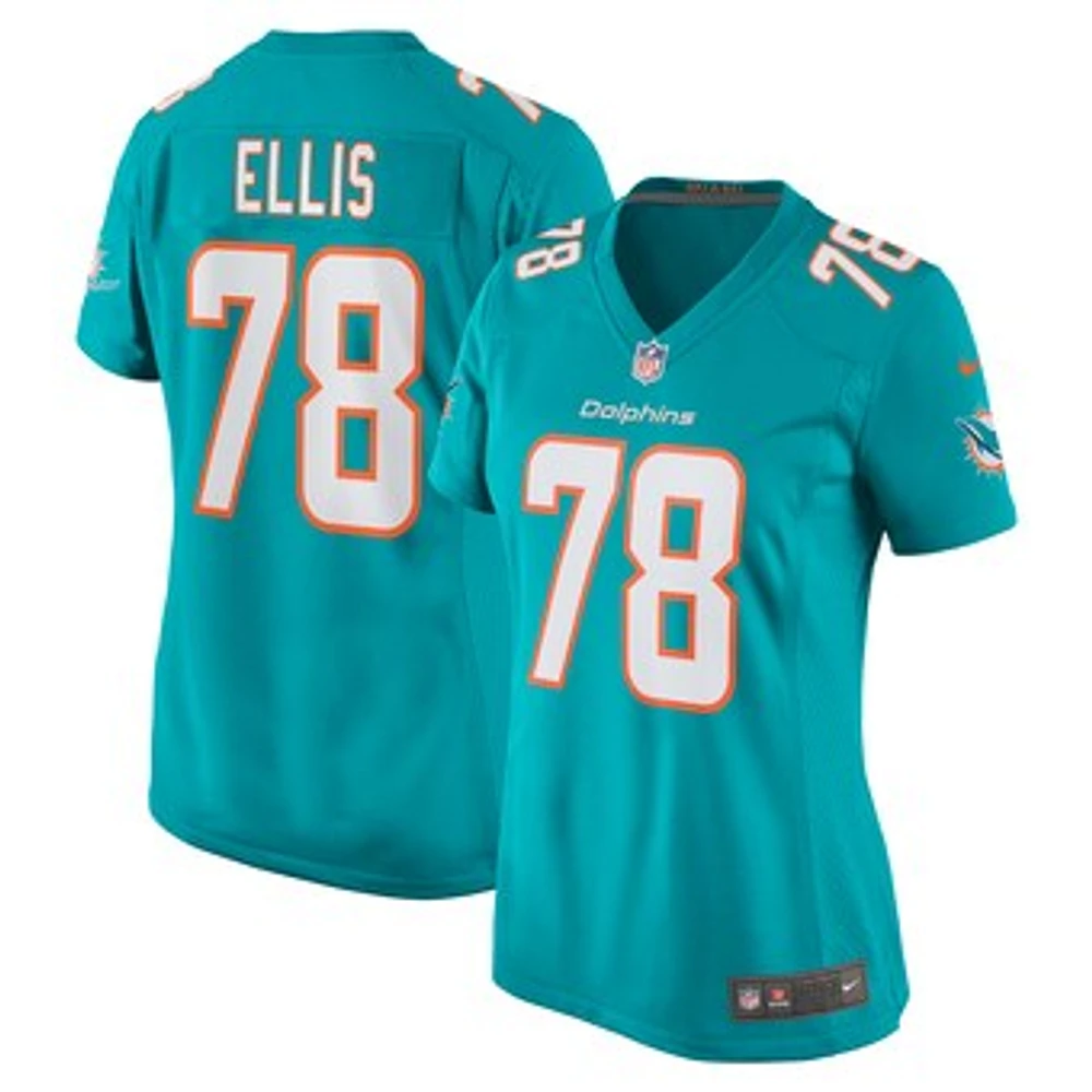 Women's Nike Justin Ellis  Aqua Miami Dolphins Game Jersey