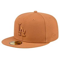 Men's New Era Brown Los Angeles Dodgers Color Pack 59FIFTY Fitted Hat