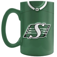 The Sports Vault Saskatchewan Roughriders 20 oz. Jersey Sculpted Mug