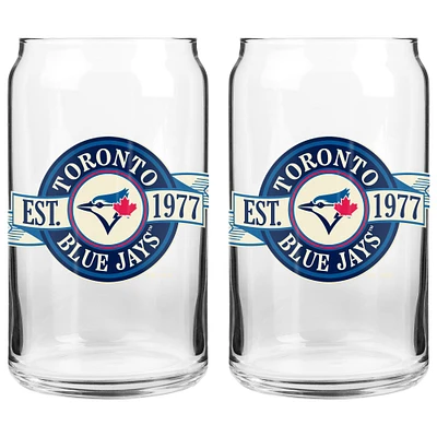 The Sports Vault Toronto Blue Jays 16 oz. Two-Pack Can Glass Set