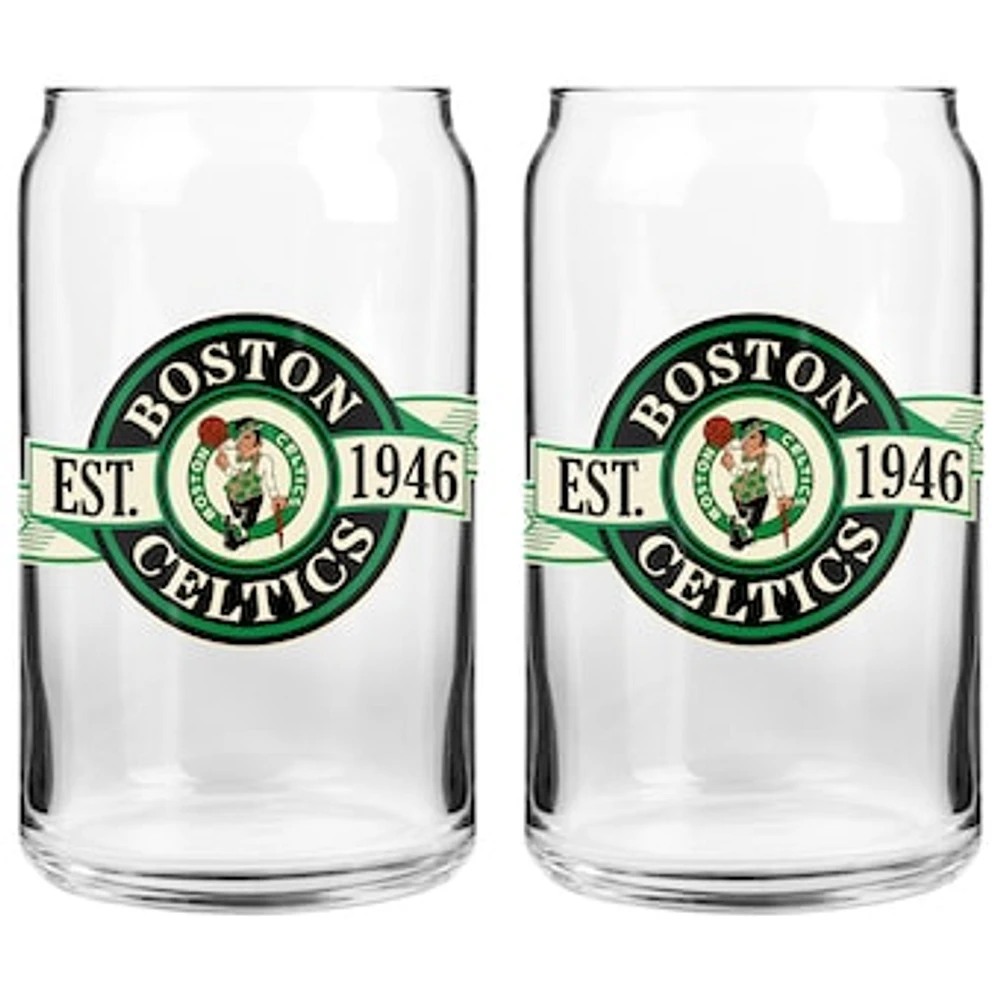 The Sports Vault Boston Celtics 16 oz. Two-Pack Can Glass Set