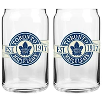 The Sports Vault Toronto Maple Leafs 16 oz. Two-Pack Can Glass Set