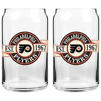 The Sports Vault Philadelphia Flyers 16 oz. Two-Pack Can Glass Set