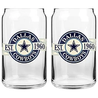 The Sports Vault Dallas Cowboys 16 oz. Two-Pack Can Glass Set