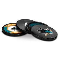 The Sports Vault San Jose Sharks Four-Piece Puck Coaster Set