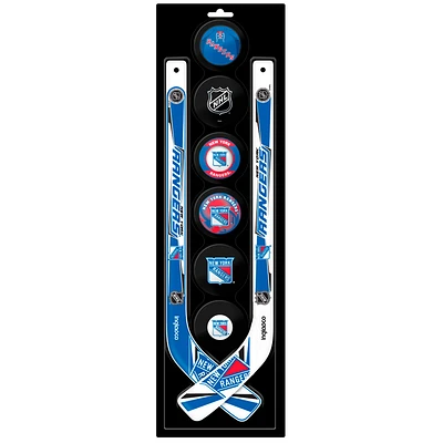 The Sports Vault New York Rangers Mini Hockey Stick & Foam Puck Eight-Piece Set