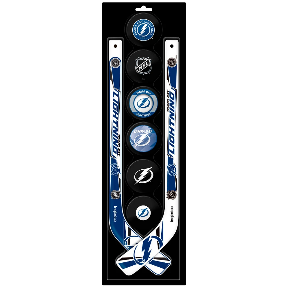 The Sports Vault Tampa Bay Lightning Mini Hockey Stick & Foam Puck Eight-Piece Set