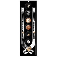 The Sports Vault Anaheim Ducks Mini Hockey Stick & Foam Puck Eight-Piece Set