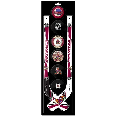 The Sports Vault Arizona Coyotes Mini Hockey Stick & Foam Puck Eight-Piece Set