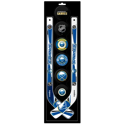 The Sports Vault Buffalo Sabres Mini Hockey Stick & Foam Puck Eight-Piece Set