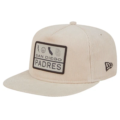 Men's New Era Khaki San Diego Padres Summer Essential Golfer Snapback Hat