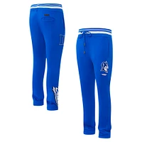 Men's Pro Standard Royal Duke Blue Devils Script Tail Fleece Sweatpants